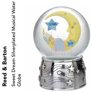 REED & BARTON $80 “ Sweet Dreams”  Musical Globe & Big Book Of Nursery R…